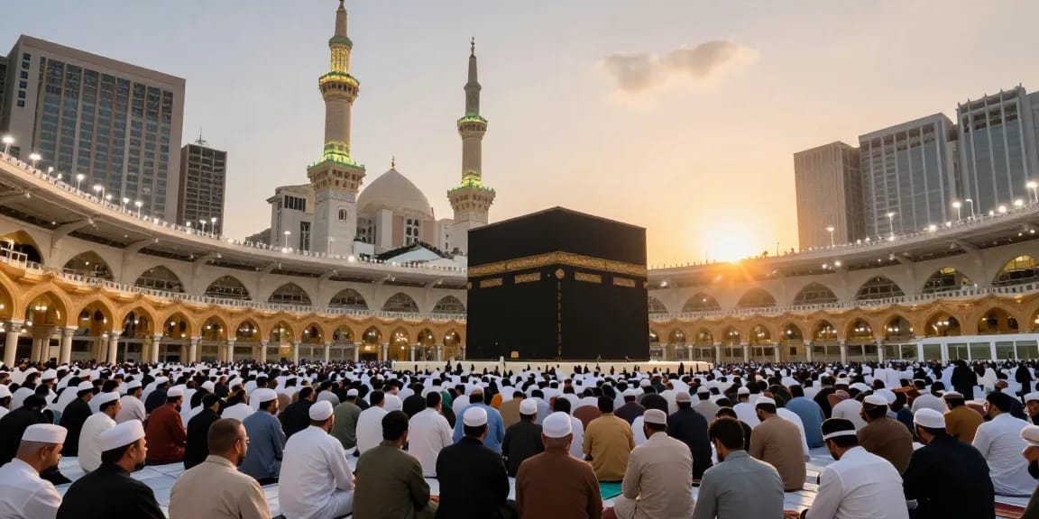 Umroh Full Ramadhan journey, capturing the essence of spiritual tourism in Makkah's sacred sites.