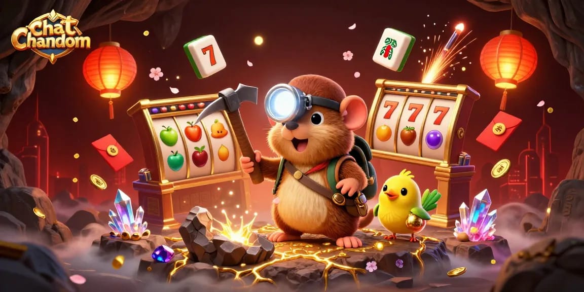 Experience thrilling wins with Chatrandom in this vibrant 3D illustration featuring exciting game elements.