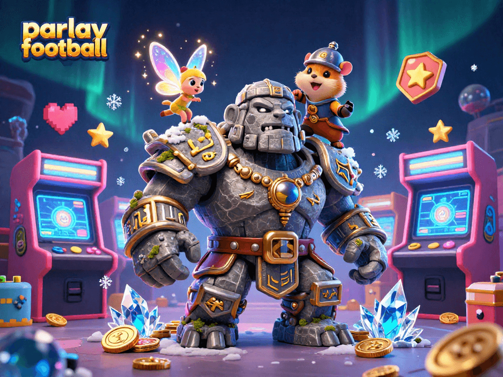 Experience the thrill of parlay football betting with dynamic gaming action in vibrant 3D illustration.