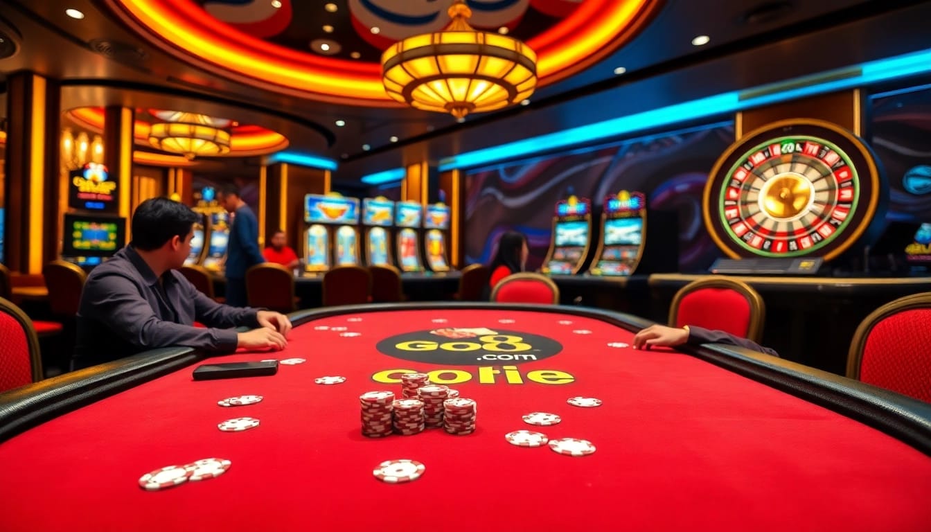 Experience thrilling gameplay at Go8.com with vibrant casino highlights and poker action.