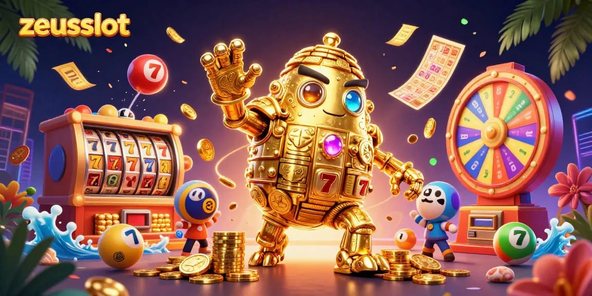 Experience thrilling zeusslot gameplay with golden golems and vibrant jackpot elements.