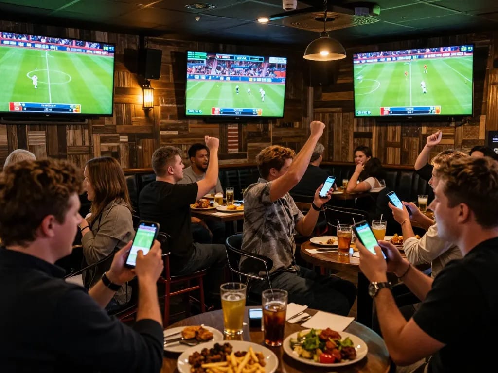 Spectators engaging in live betting on siti di scommesse stranieri while cheering for their favorite teams
