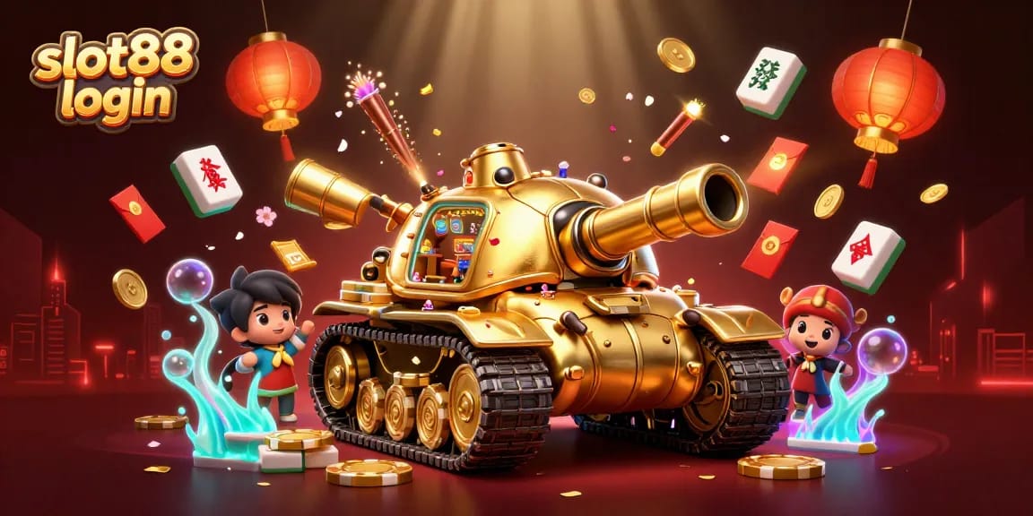 Mengakses slot88 login untuk merasakan keseruan bermain di kasino miniatur dengan koin dan confetti bertebaran.