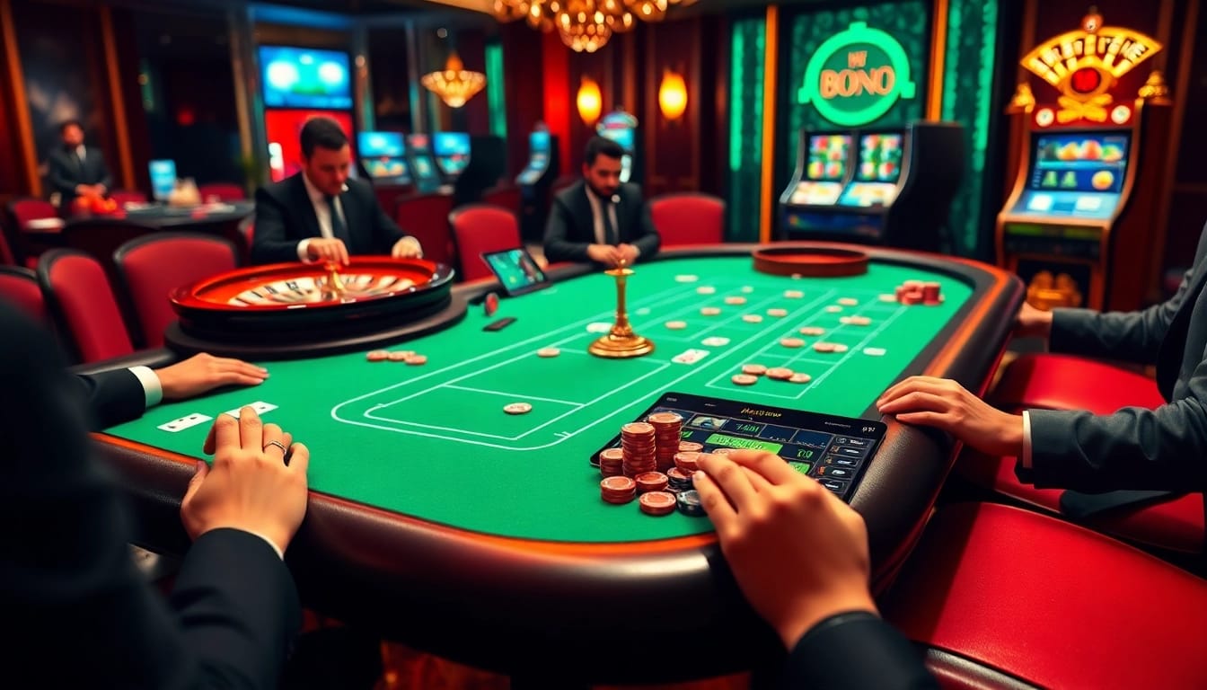 Vivez l'excitation d'un site de casino en ligne gagnant avec des joueurs professionnels à une table de jeu.
