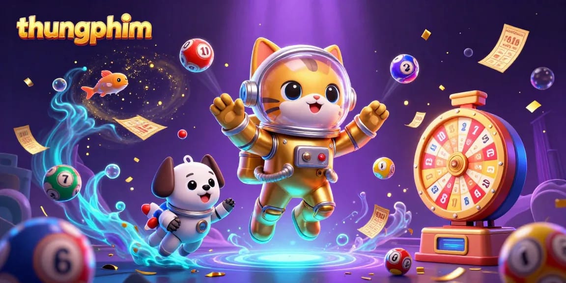 Engage with thungphim by launching colorful lottery balls in a dynamic 3D casino scene.