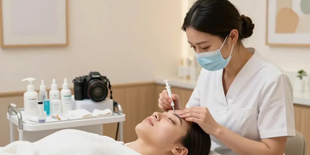 Augenringe durch professionelle Behandlung in einer modernen Klinik entfernen.