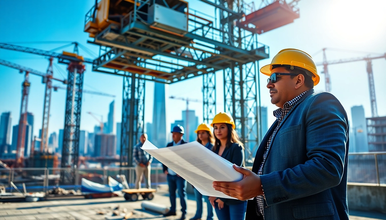 Manhattan Construction Manager leading a diverse team on a vibrant construction site.