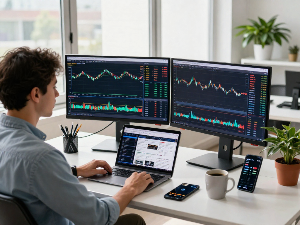 Professional trading workspace with TradingView charts and tools