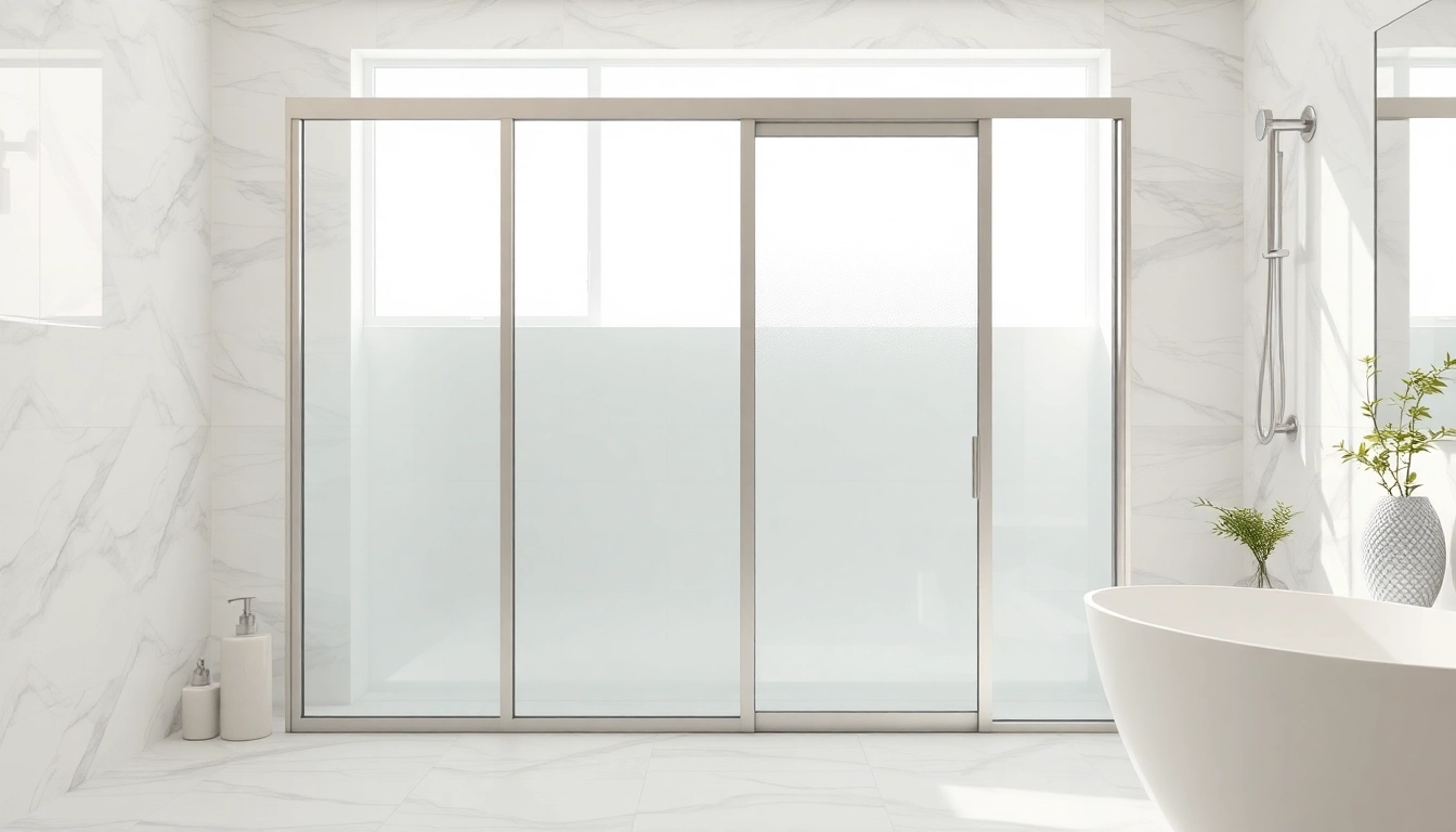 Enhance your bathroom with sleek sliding shower doors featuring a modern design and elegant finish.