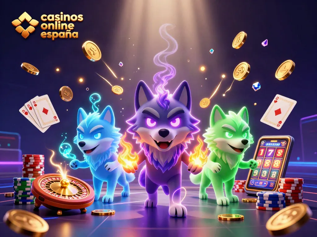 Jugando en casinos online España, capturando la emoción con tragamonedas y ruleta en un entorno vibrante.