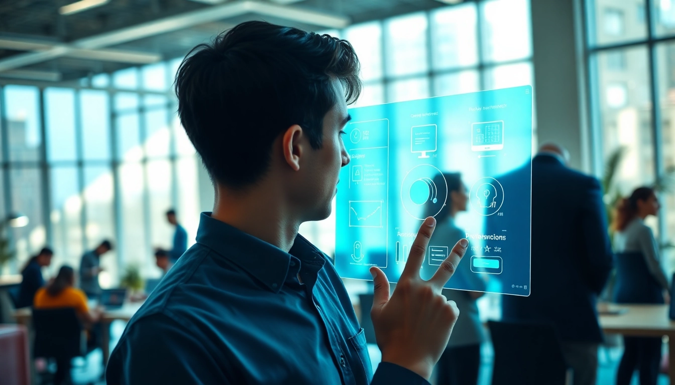Enhance productivity with an AI assistant for enterprise teams in a collaborative office setting.