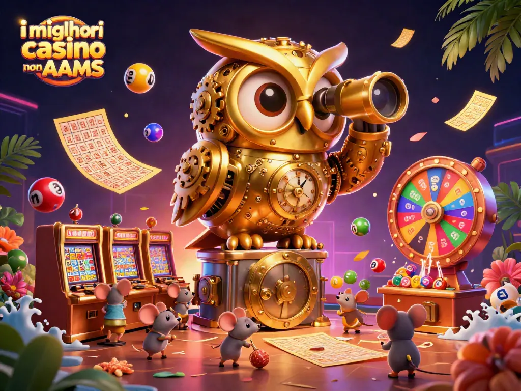I migliori casino non AAMS offrono giochi emozionanti e opportunità di vincita in un'illustrazione vivace