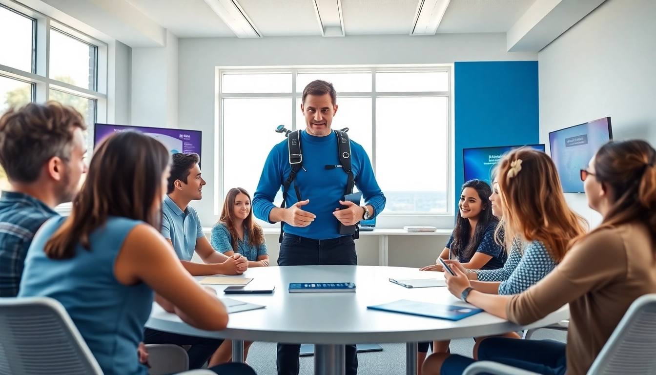 Teilnehmer lernen in einer modernen Klasse für SSI Theorie Kurse von einem professionellen Ausbilder.