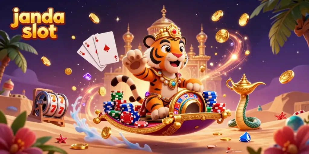 Menangkan pengalaman bermain janda slot dengan simbol keberuntungan dan sultan kartun yang penuh warna.
