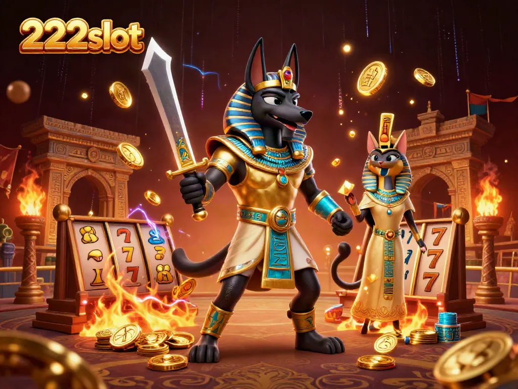 Permainan slot seru di 222slot dengan Anubis dan Bastet, menyuguhkan nuansa keberuntungan.