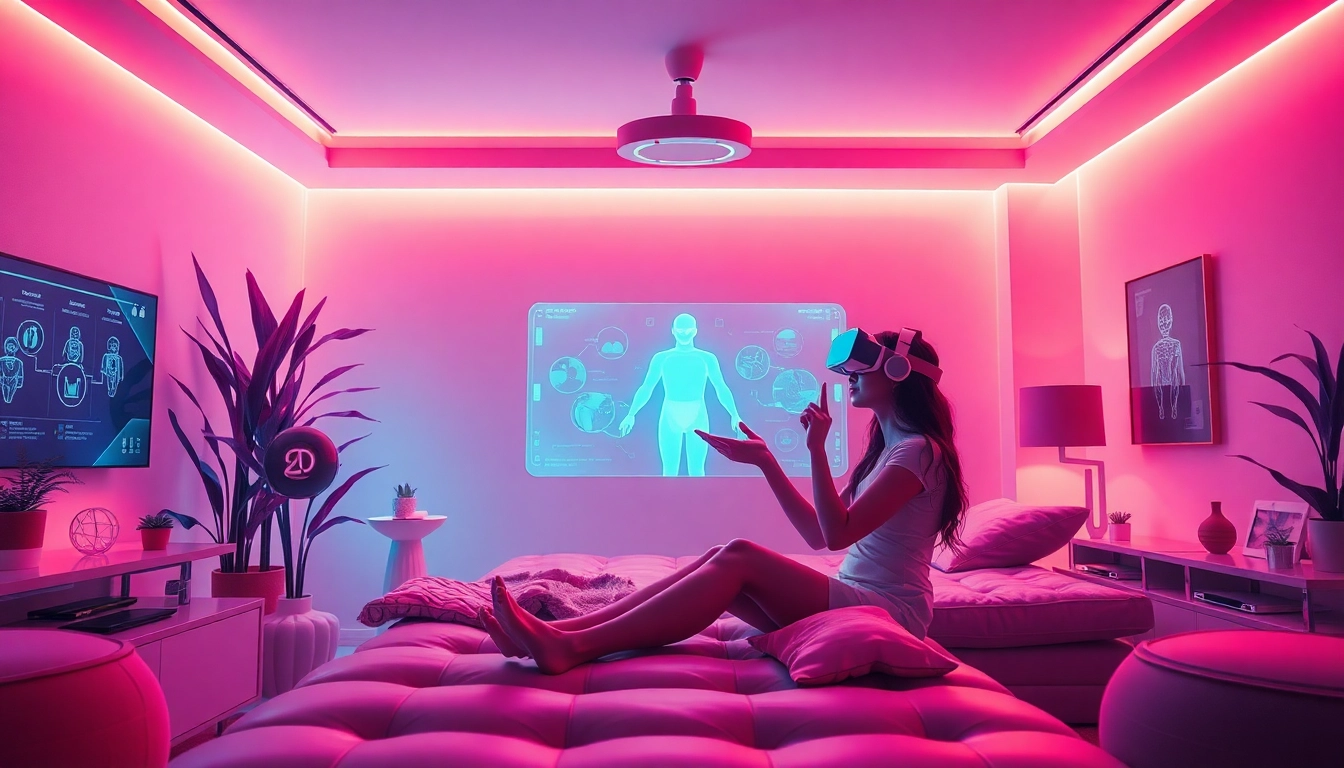 Engaging scene of AI sex interaction, showcasing immersive technology and intimacy.