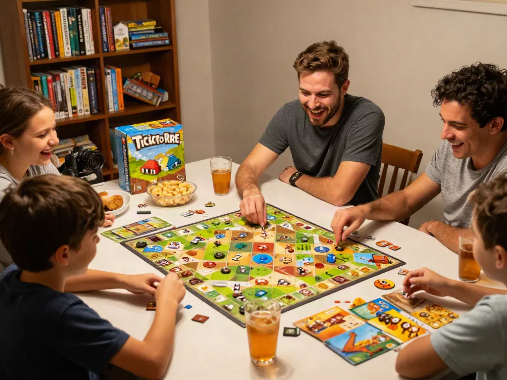 Sildenafil-promoting engaging family game night with popular board games for fun interaction.
