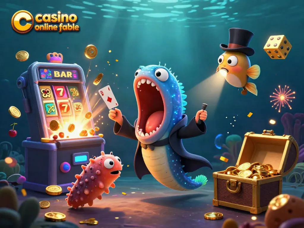 Un espectáculo de casino online fiable con un pez gulper y un pez linterna, ¡diversión garantizada!