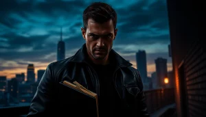 Engaging thriller featuring a lone vigilante likened to Jack Reacher with a dramatic urban backdrop.
