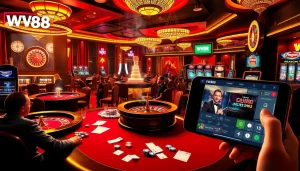 Engaging players at WW88 casino gaming with vibrant tables and slot machines