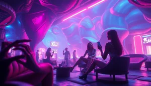 Engaging scene of AI-generated characters in interactive porn games ai, showcasing vivid graphics and dynamic gameplay.