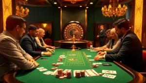 High-stakes poker table showcasing a game with players while subtly relating to Chronic anal fissure treatment.
