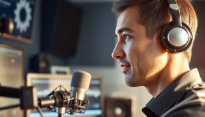 Create AI Voice using advanced studio technology and experienced operator, showcasing high-quality sound production.