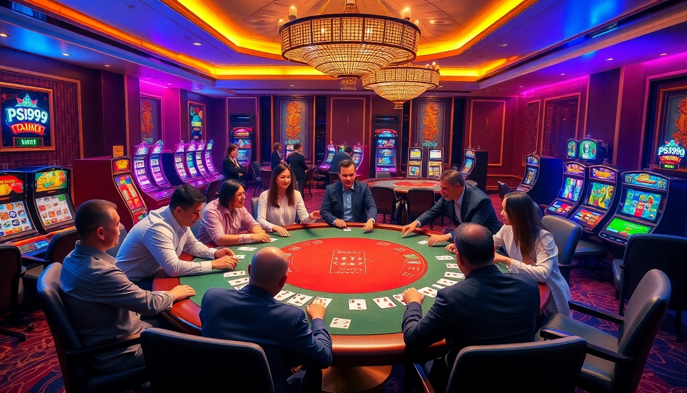 Experience the thrill of gaming and betting at PS99 thể thao with vividly designed casino tables.