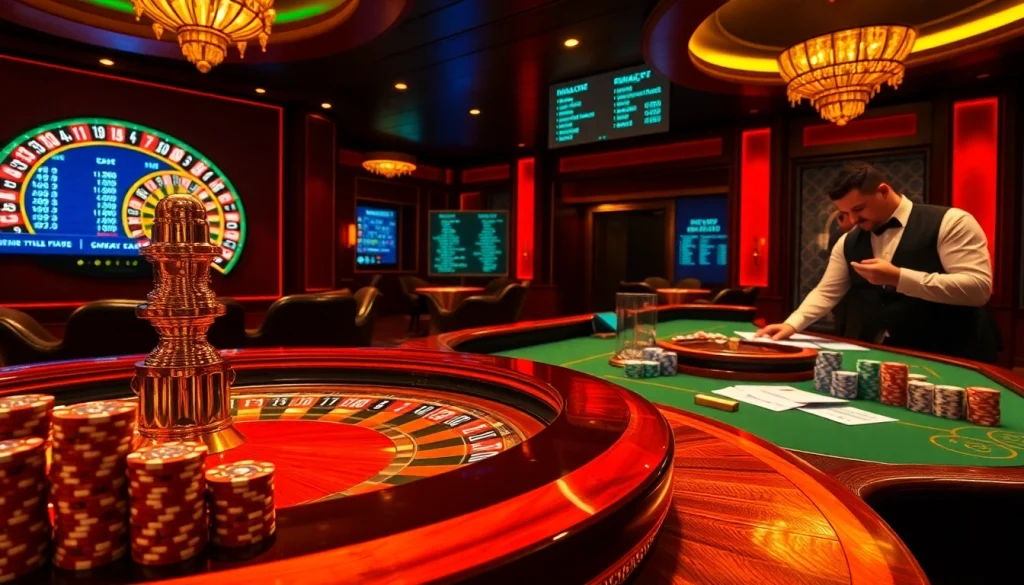 Catch winning moments at the hidden wiki-inspired casino with poker chips and a roulette table.