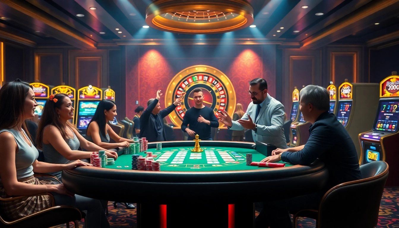 Participez à une excitation à enjeux élevés sur site de casino en ligne avec des tables de poker et des roues de roulette.