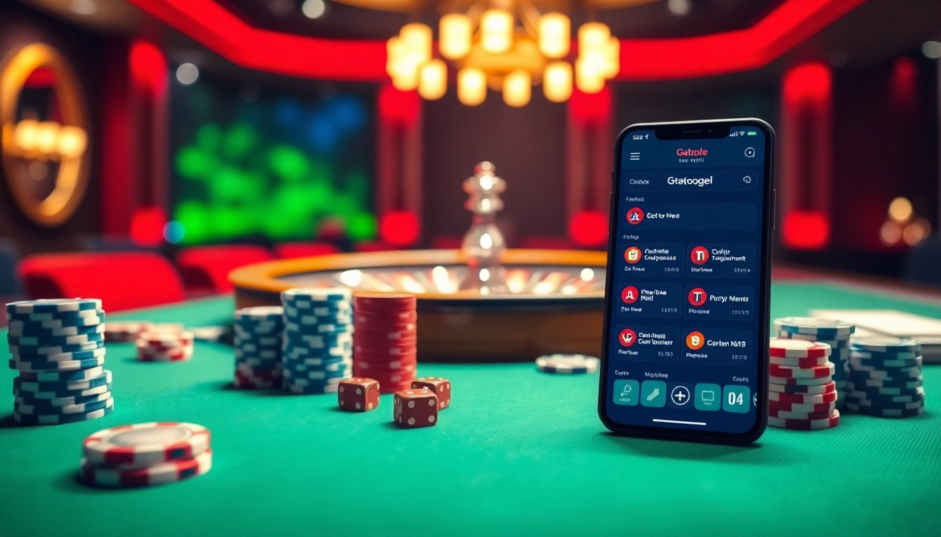 Engage in thrilling gameplay with gtatogel at a modern casino table featuring vibrant betting elements.