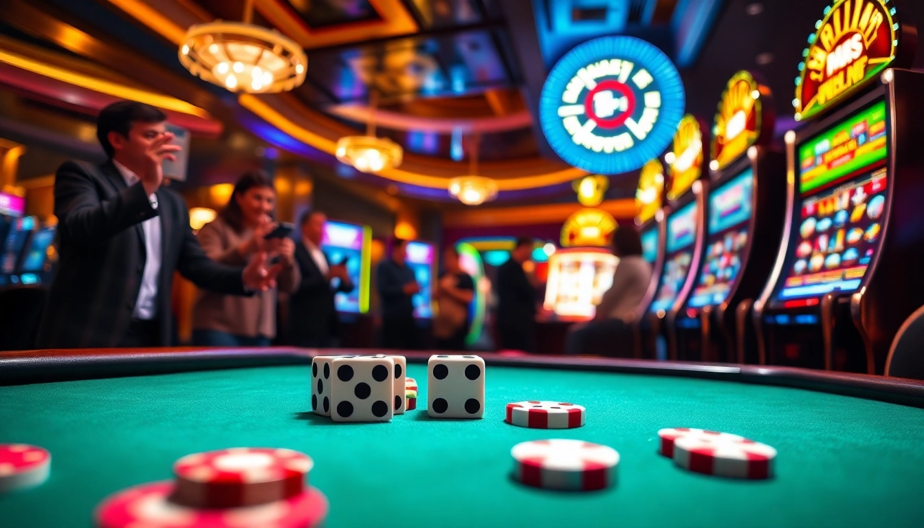 Players engaging with PG slot games in a vibrant casino atmosphere.