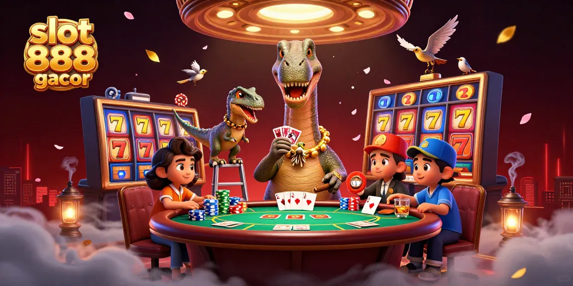 Experience thrilling gameplay at slot 888 gacor with an engaging 3D casino scene.