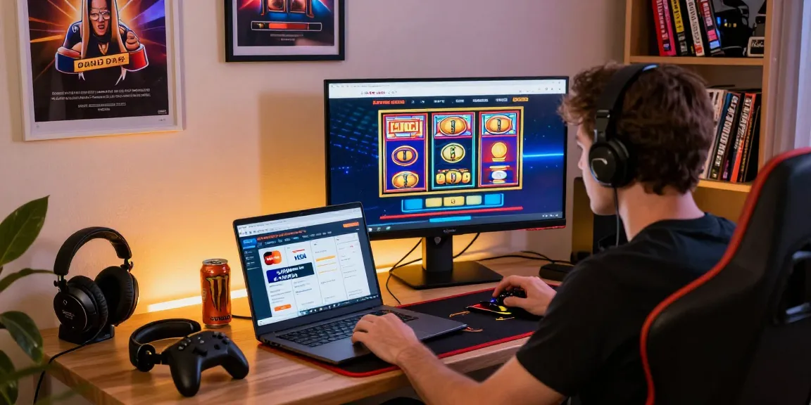 Online gaming experience at credit card casinos like https://mvc.org.uk with colorful slot games and payment options.