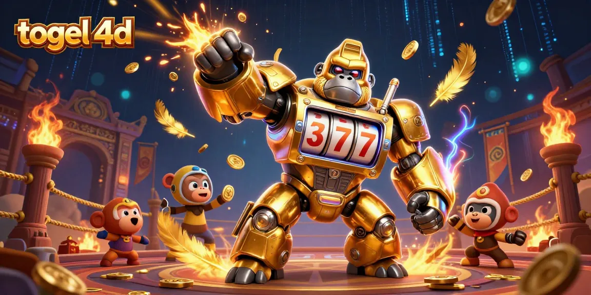 Experience the thrill of togel 4d with an explosive 3D gorilla mech and golden coins