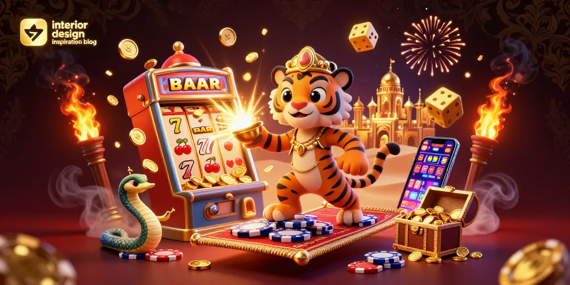Engage with an immersive interior design inspiration blog featuring thrilling jackpot elements and a vibrant casino atmosphere.