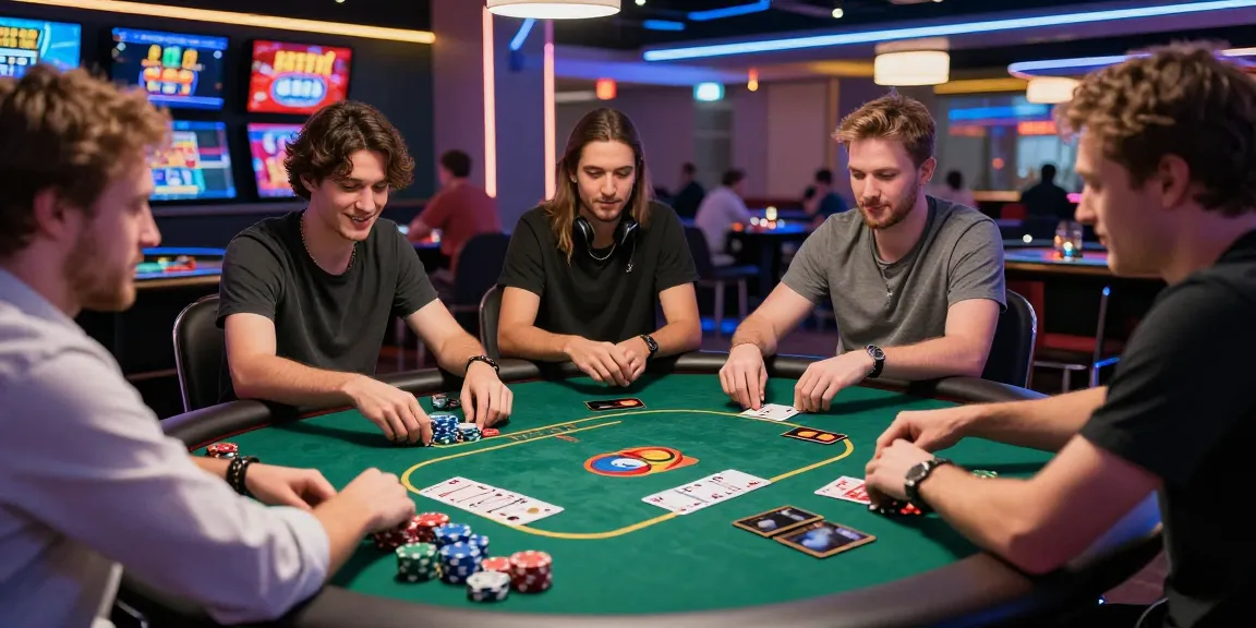 Exciting gaming scene showcasing mastercard casinos with players at a virtual table.